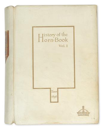 (CHILDRENS LITERATURE.) TUER, ANDREW M. History of the Horn-Book.